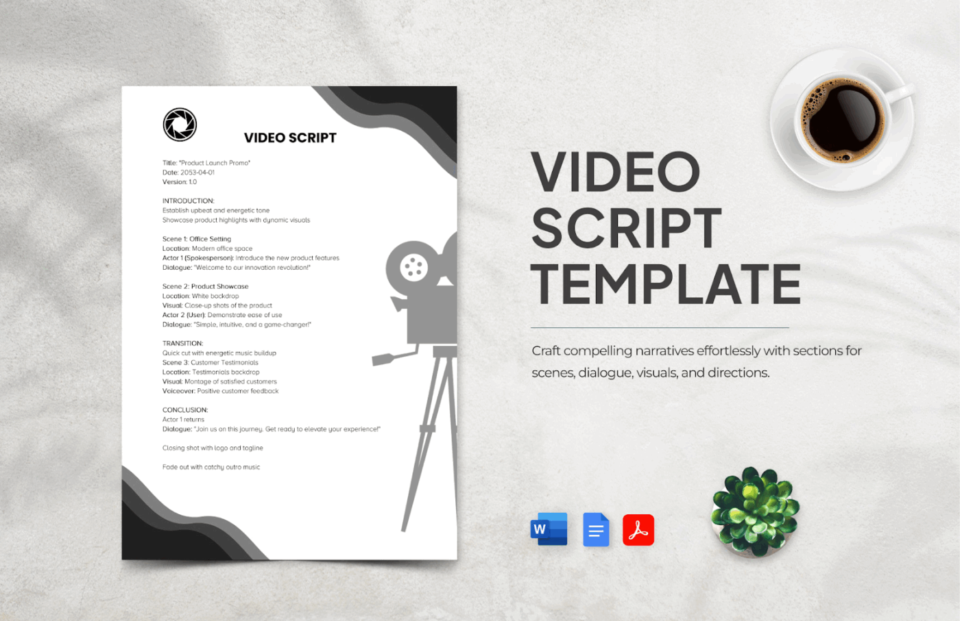 Video Game Script Template by Template.net- Video Game Template