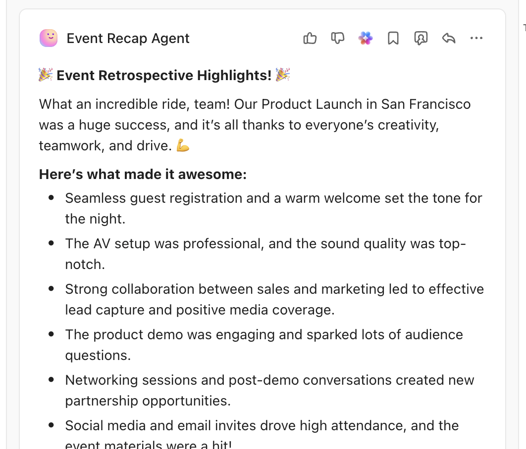 event recap agent