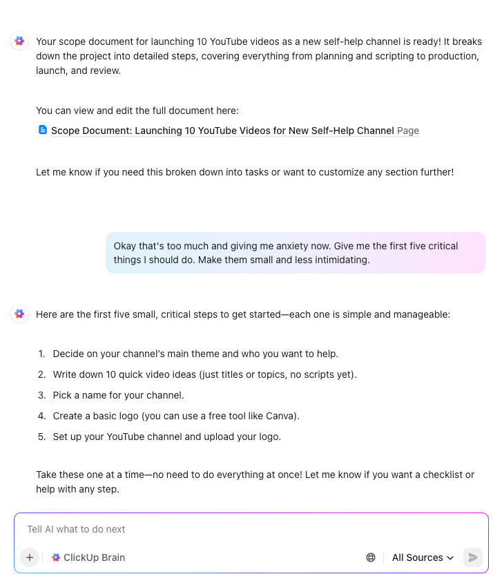 ClickUp Brain: best clickup tutorials