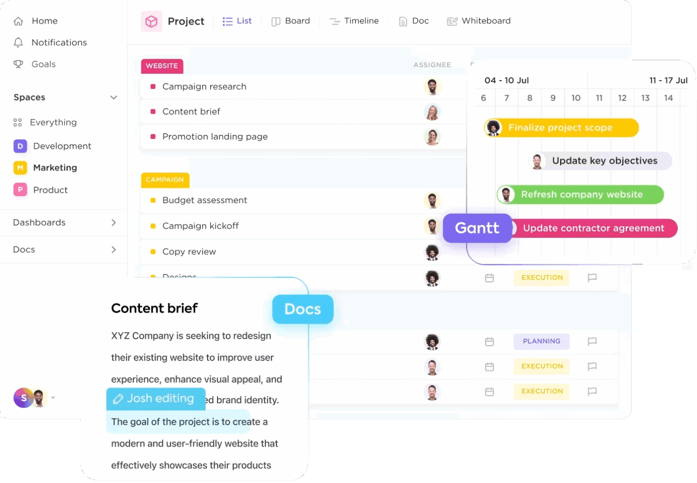 ClickUp لفرق التسويق: كيفية اختيار منصات الأحداث الافتراضية