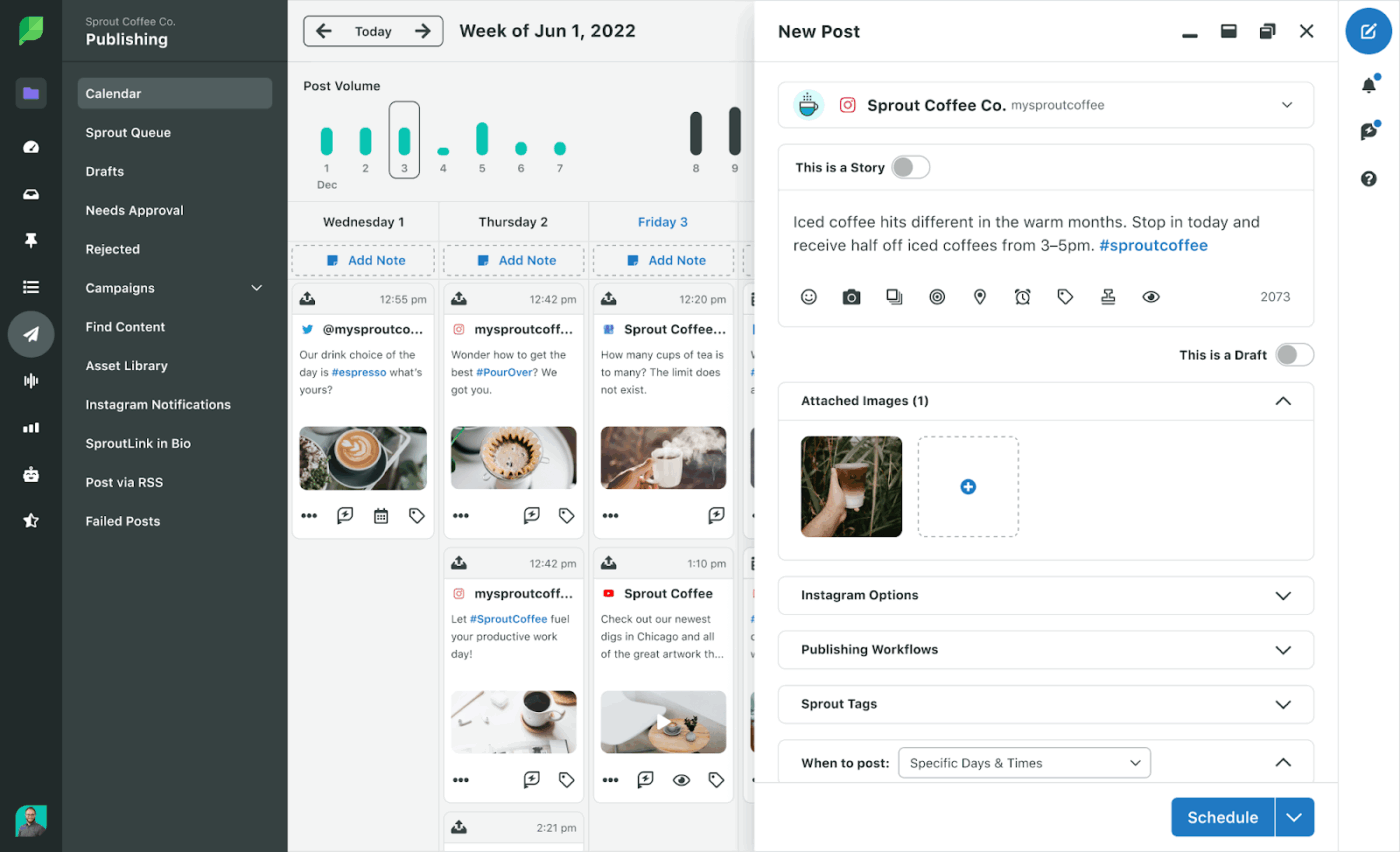 SproutSocial dashboard : Sendible Alternatives
