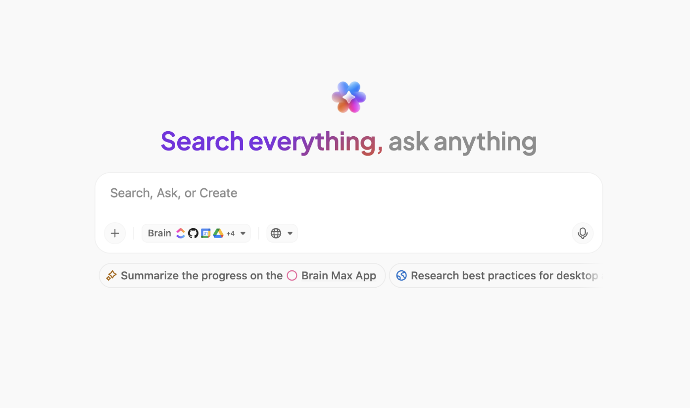 ClickUp Brain : Bing AI Prompts