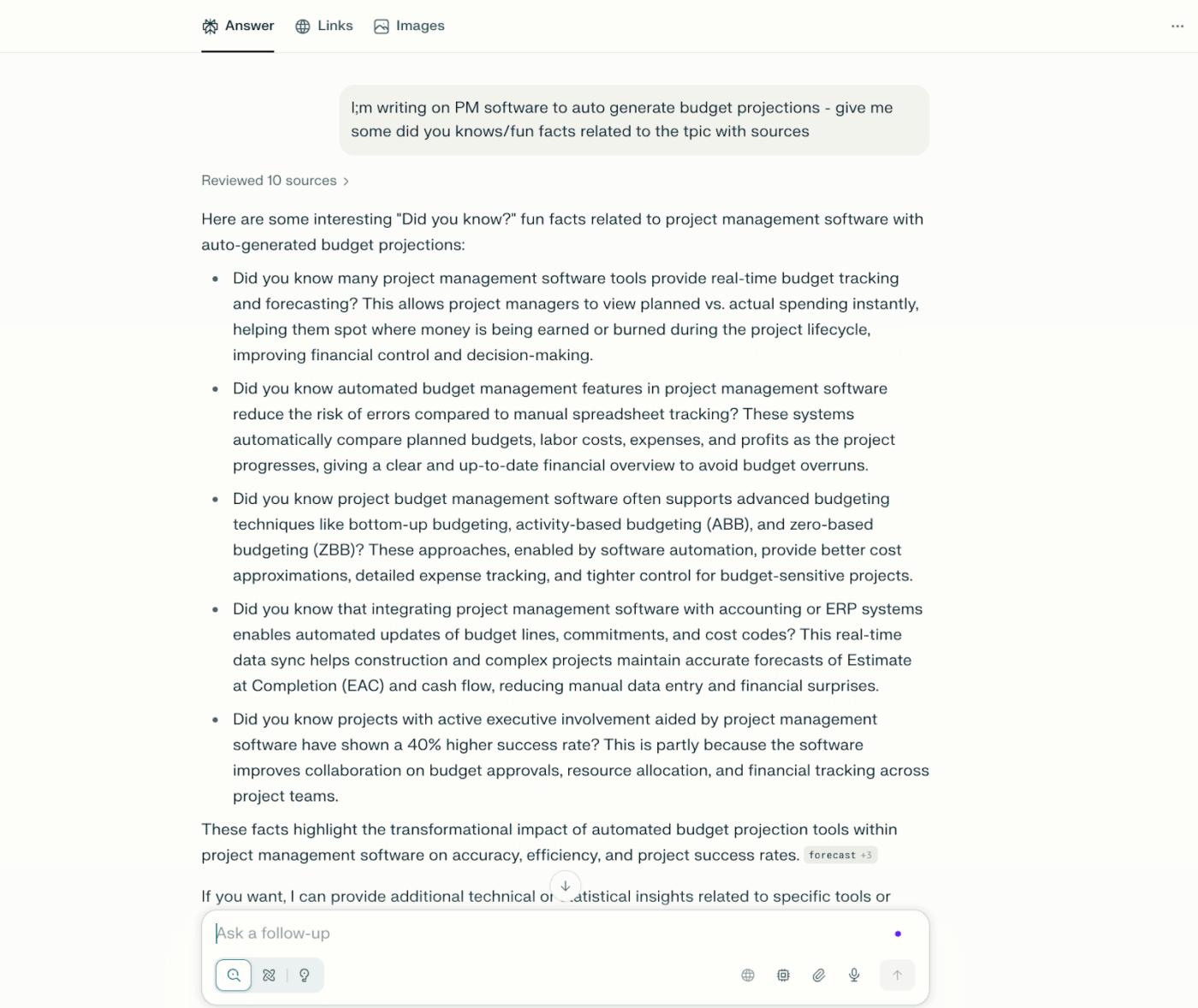 Perplexity Dashboard : Bing AI Prompts
