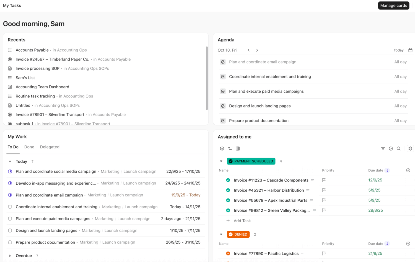 ClickUp 4.0 UI project management