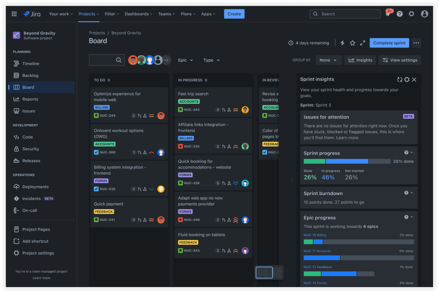 Bảng điều khiển Jira: Cách các nhà phát triển có thể quản lý sprint backlog