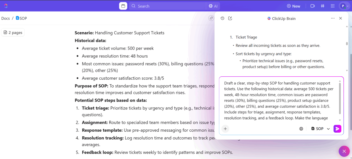 How ClickUp Uses AI Docs to Simplify SOP Creation