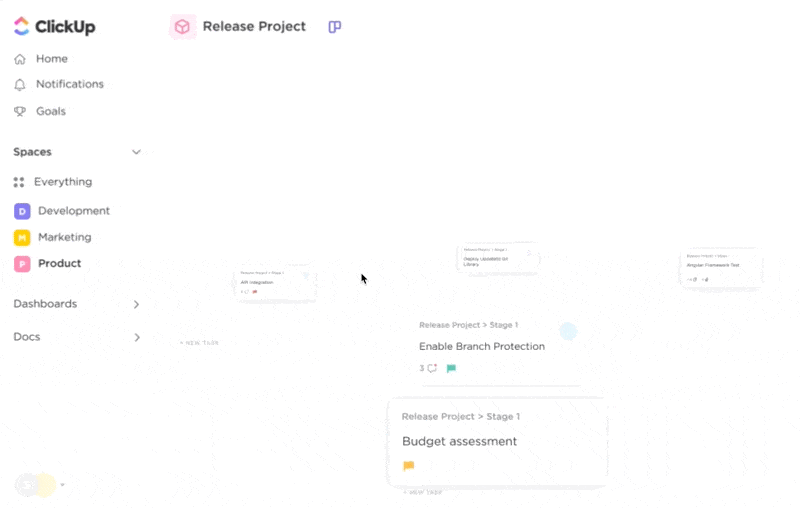 workflow style with ClickUp