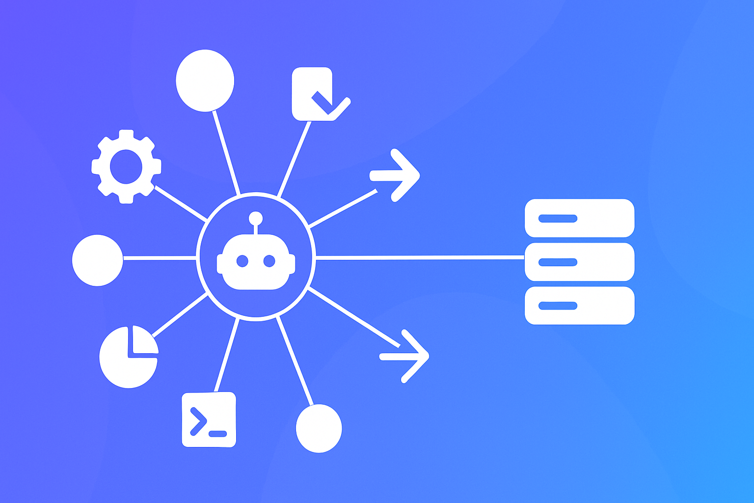 vector graphic showing an illustration of Zapier MCP against a blank background