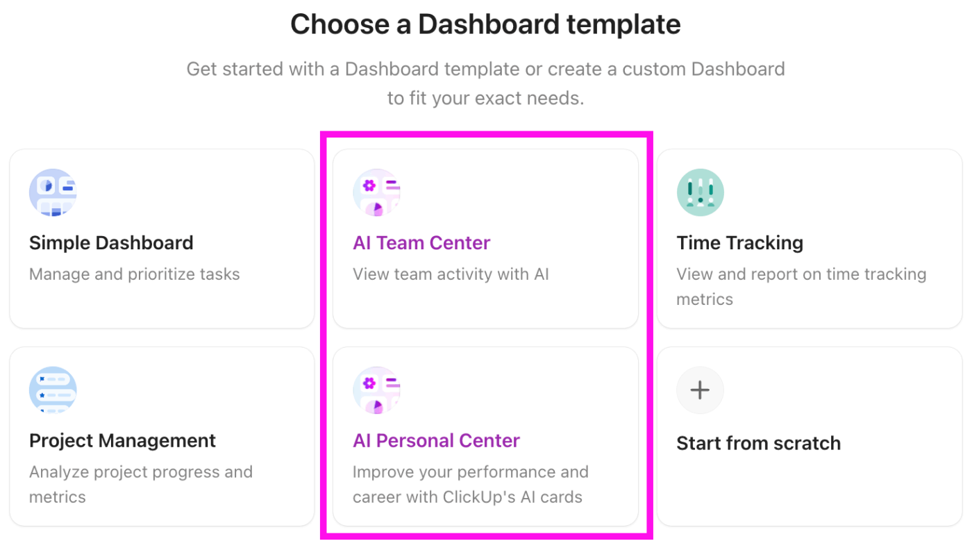 ClickUp Dashboards: Get a high-level overview of your pipeline with AI Cards