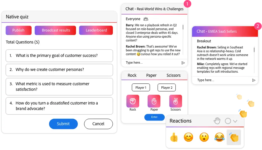 Breakout rooms for small group collaboration-Adobe Connect vs ClickUp SyncUp