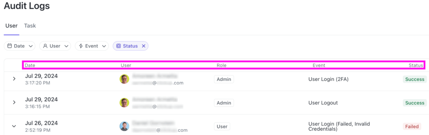 บันทึกการตรวจสอบ ClickUp: รักษาการติดตามและการกำกับดูแลในกระบวนการและการเปลี่ยนแปลงที่คล้ายกัน