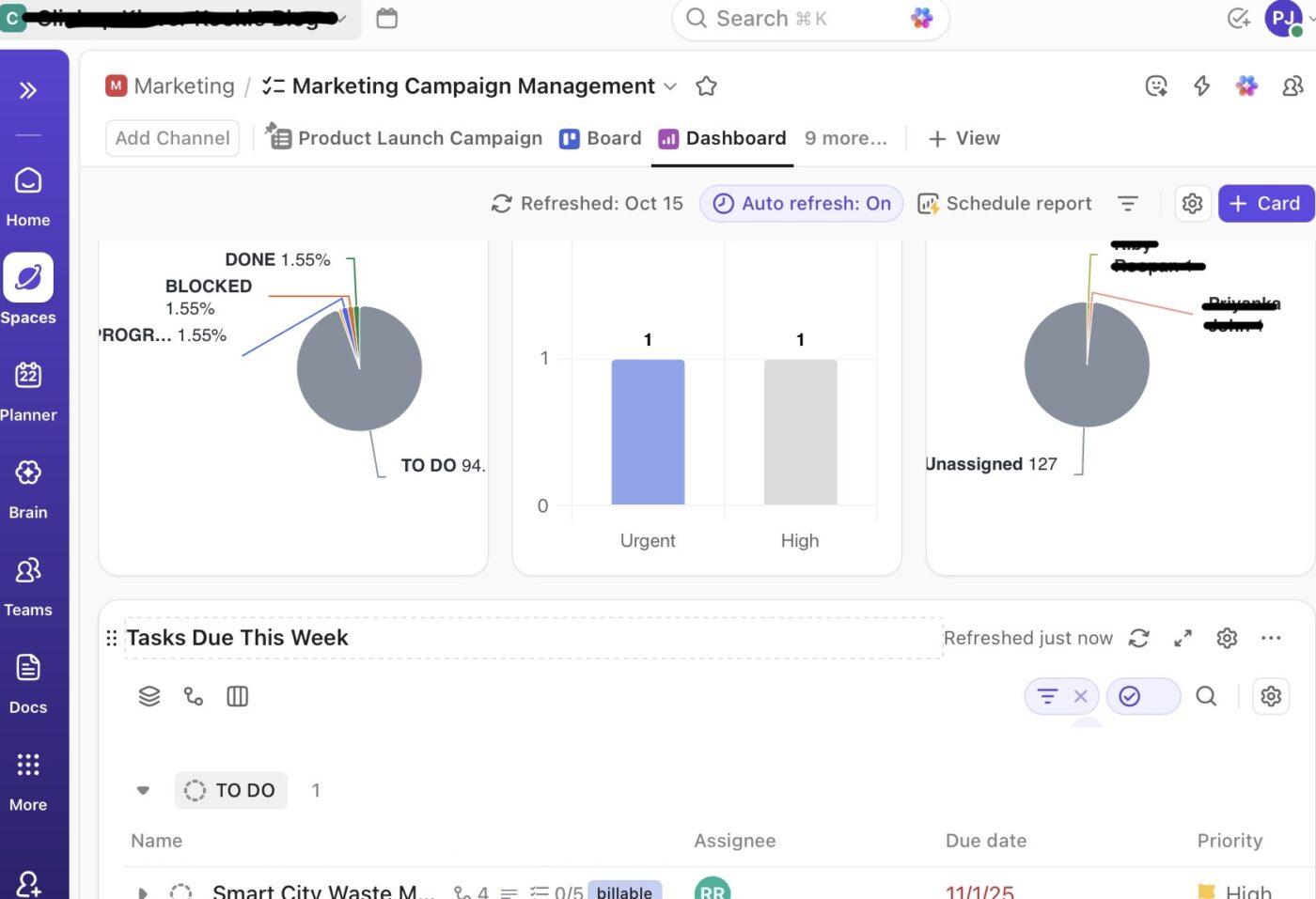 ClickUpダッシュボード：データ分析とコラボレーションを簡単に実現