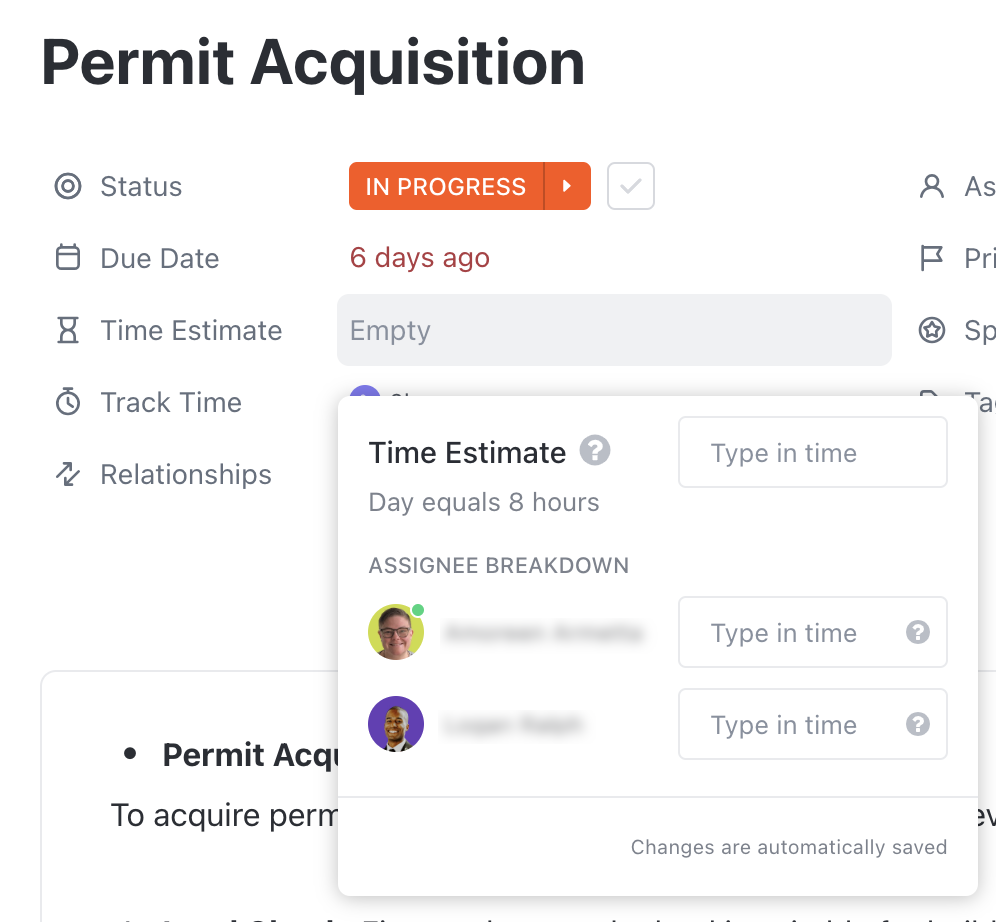 ClickUp ประมาณการ: เปรียบเทียบความพยายามที่วางแผนไว้เดิมกับงบประมาณที่วางแผนไว้ในระดับงานและระดับสปรินต์