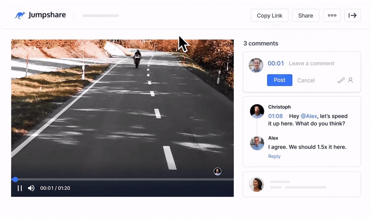 Jumpshare aracılığıyla yorumlar, geri bildirimler ve sürüm geçmişi - jumpshare vs ClickUp syncup