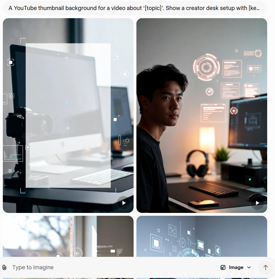 Create a YouTube thumbnail background for a video about topic