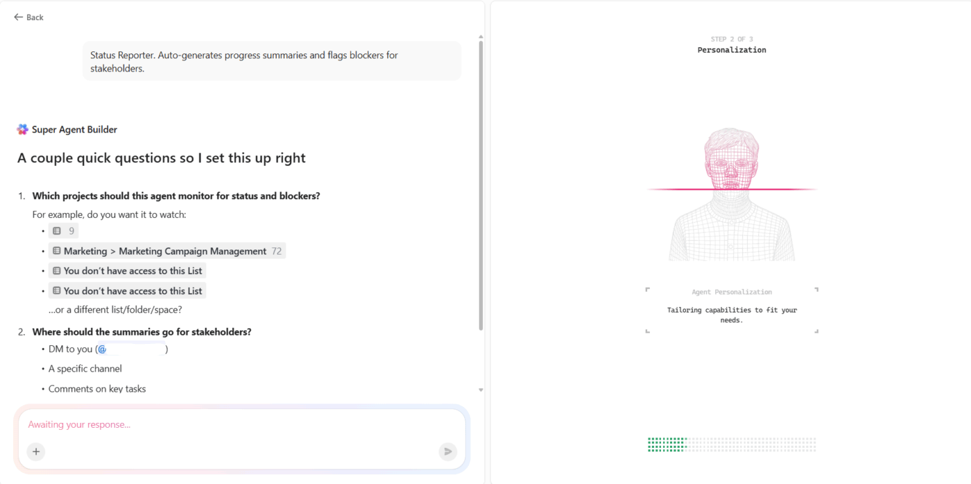 ClickUp Super Agents: Buat agen AI untuk mengotomatisasi alur kerja konten Anda.