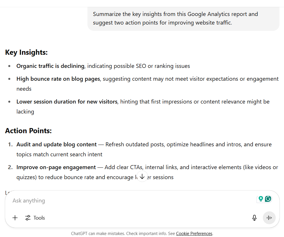 Data analysis and reporting