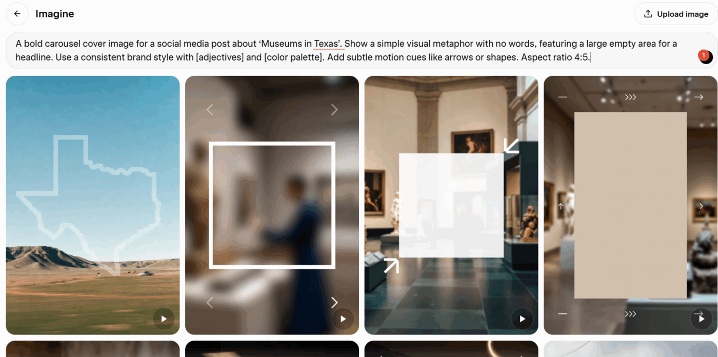 Design a bold carousel cover image for a social media post about topic