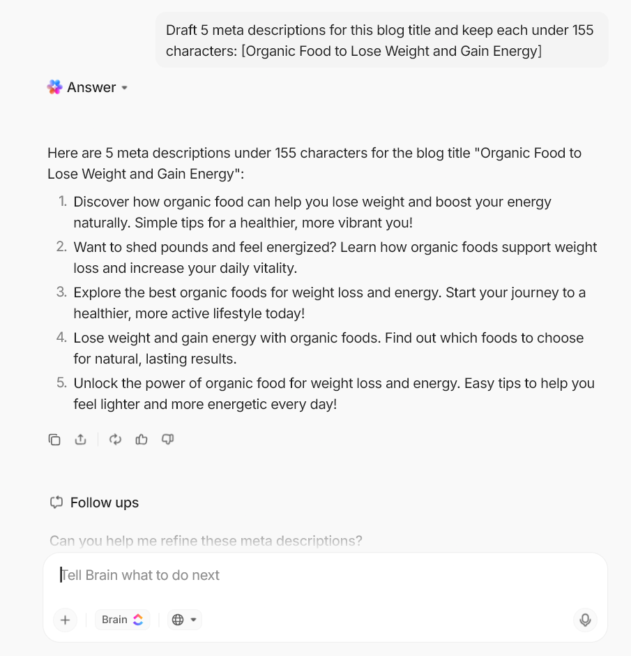 Draft 5 meta descriptions for this blog title and keep each under 155 characters-title chatgpt marketing use cases