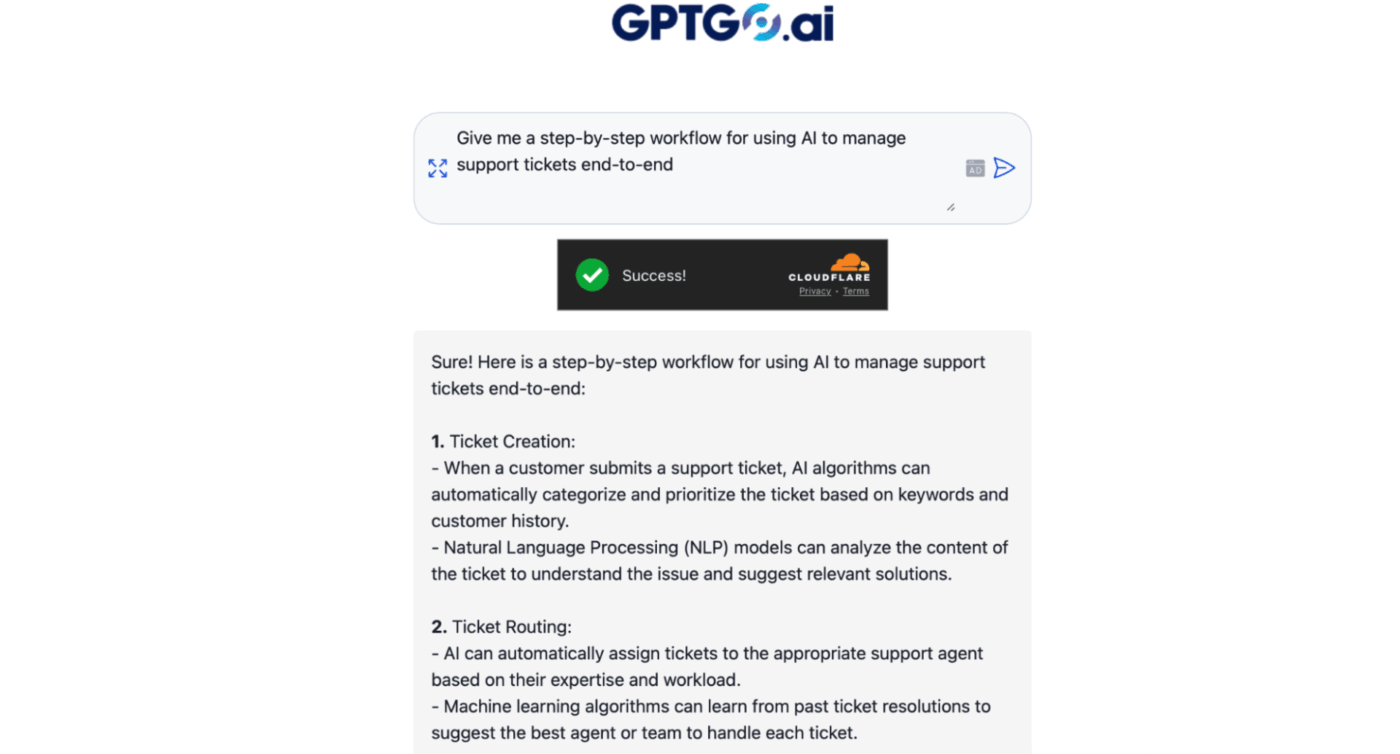 GPTGO: Web araması ve AI yanıtlarını birleştirerek birden fazla kaynaktan hızlı bağlamsal yanıtlar sunun.