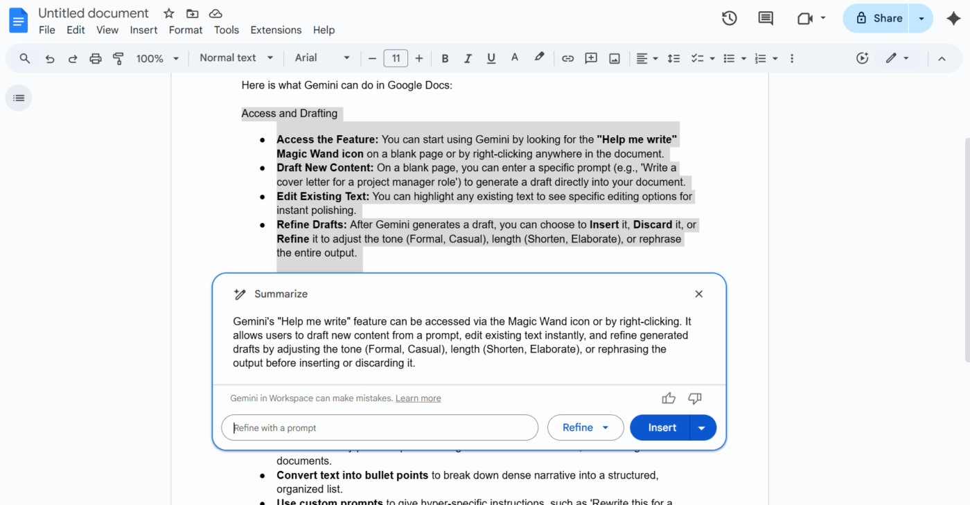 Tóm tắt nội dung với Gemini
