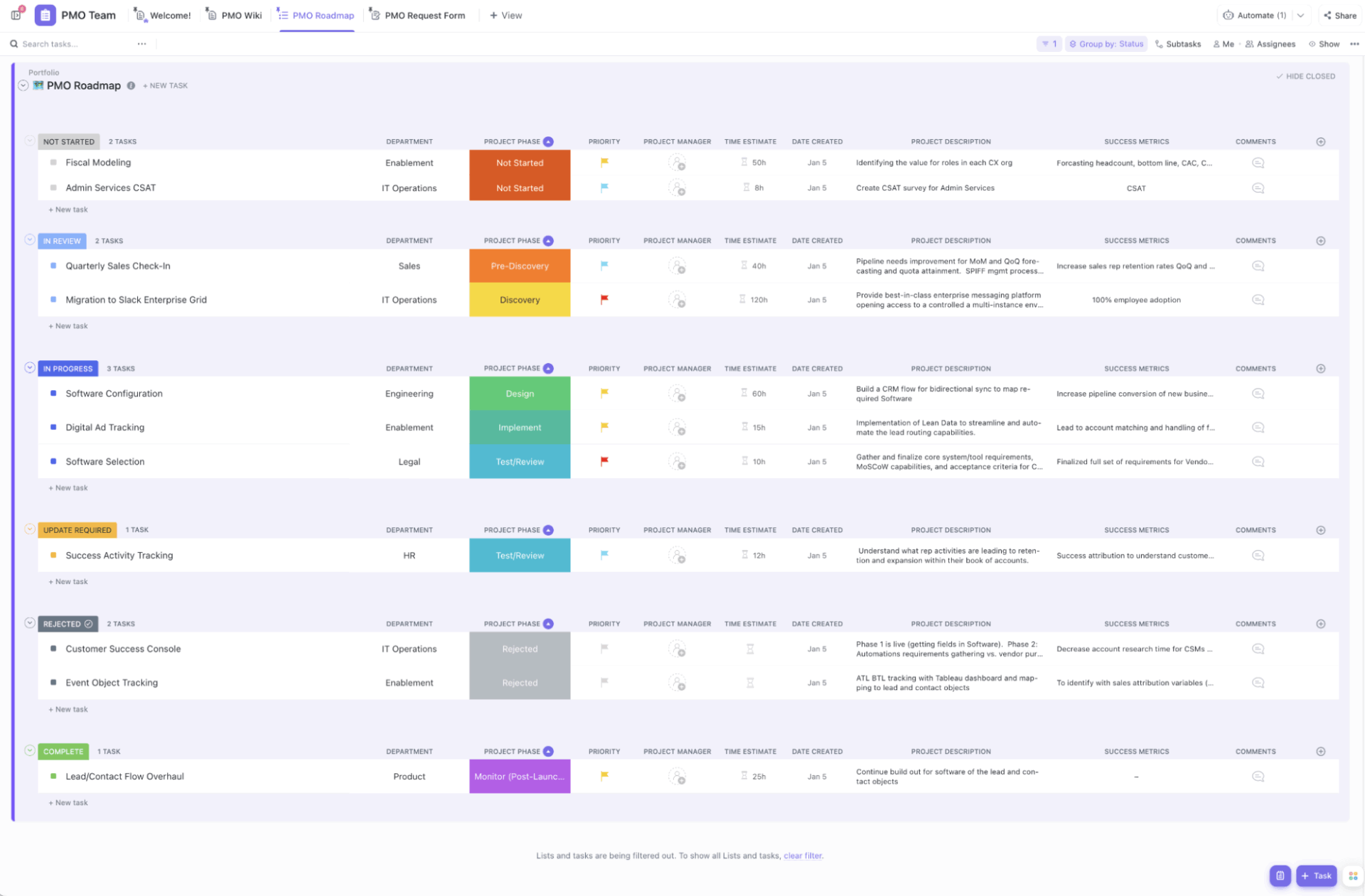 ClickUp Project Management Template