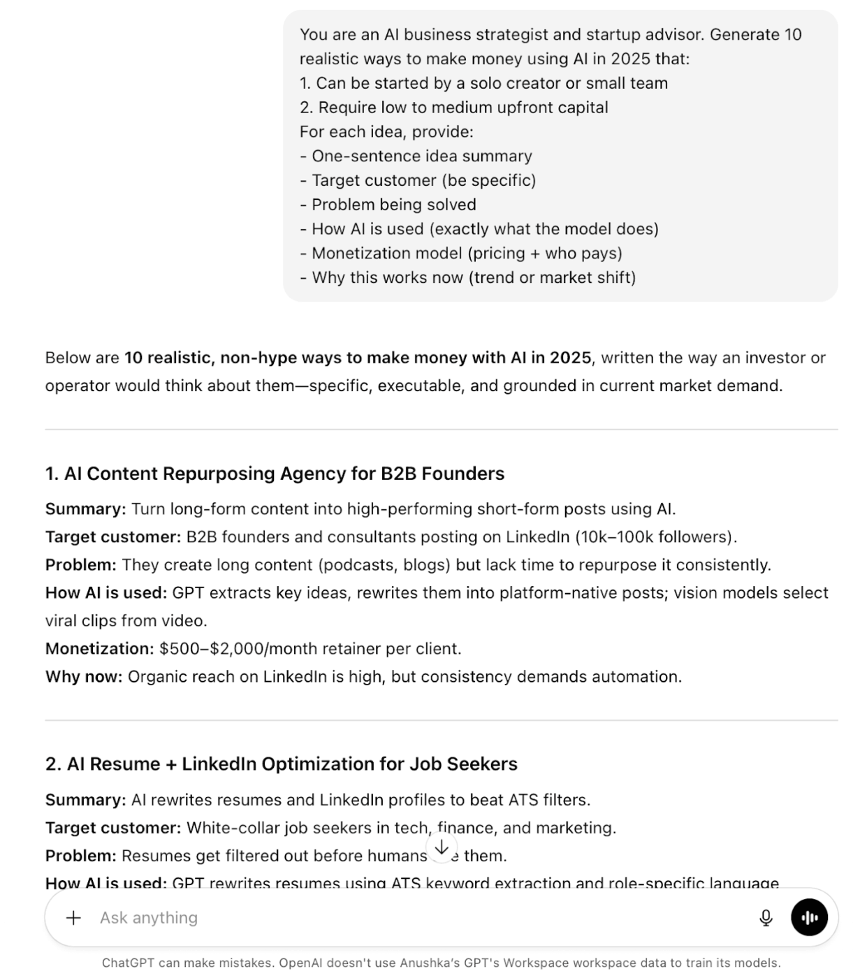 One general assistant for writing, planning, and iteration