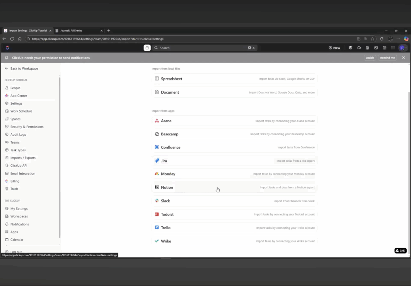 NotionからClickUpへの移行方法