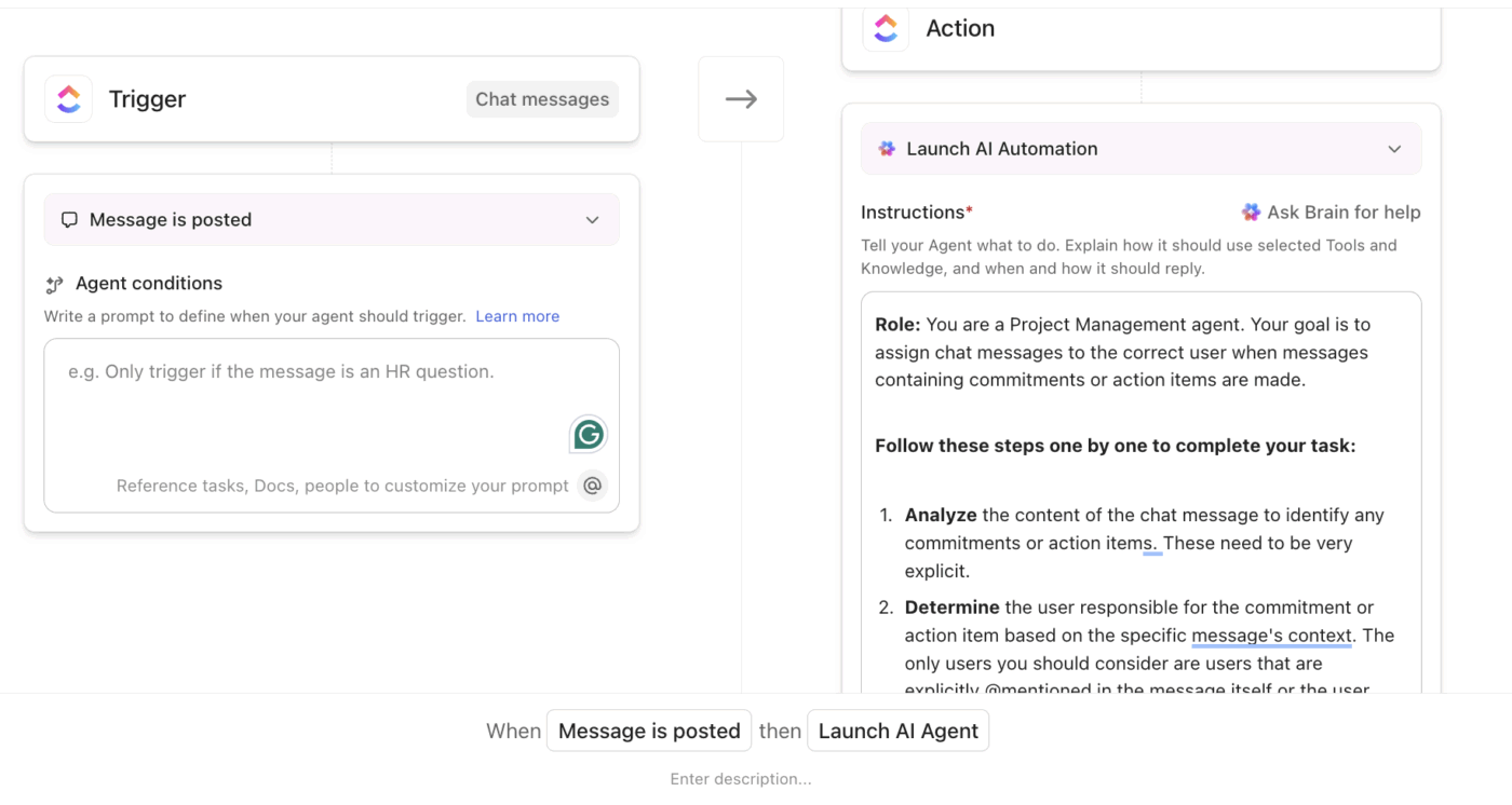 ClickUp AI Agents: Özel AI ş akışları oluşturun