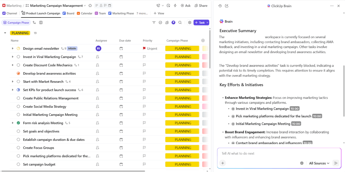 Track all your client work seamlessly with ClickUp