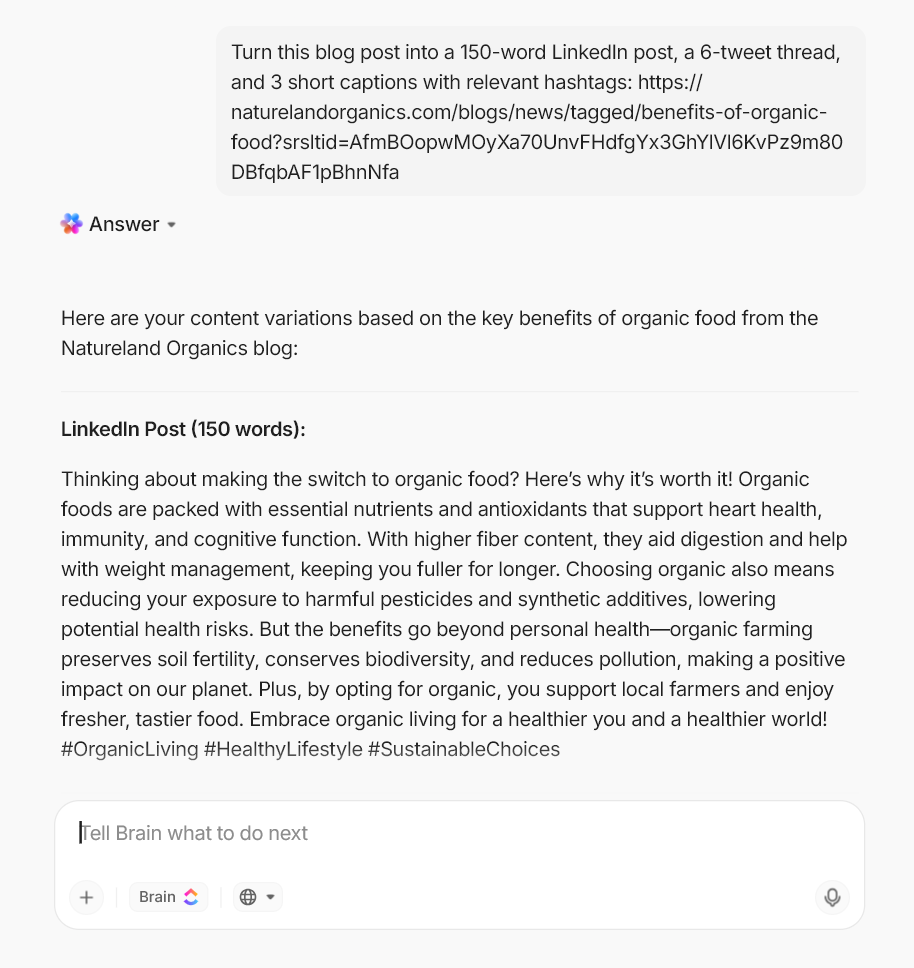 حوّل هذه المدونة إلى منشور على LinkedIn مكون من 150 كلمة، وسلسلة من 6 تغريدات، و3 تعليقات قصيرة مع هاشتاغات ذات صلة - [الصق الرابط أو النص]

حالات استخدام التسويق في ChatGPT