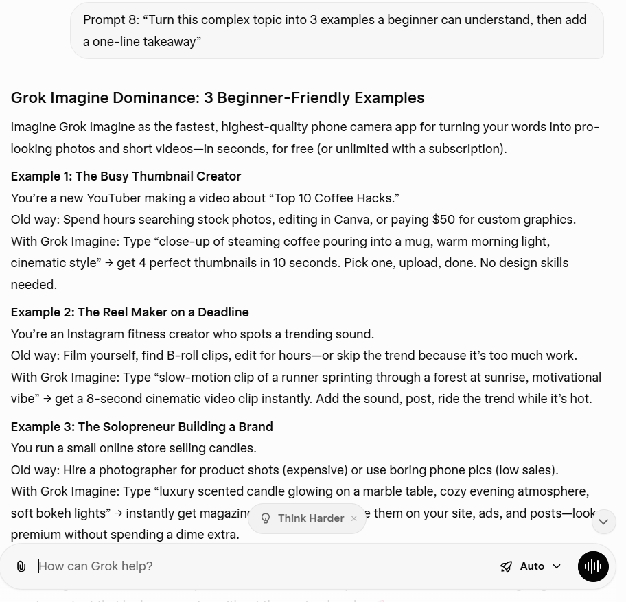 Turn this complex topic into 3 examples a beginner can understand, then add a one-line takeaway.