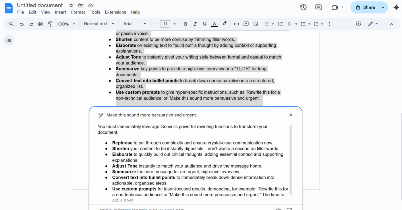 Tạo giọng điệu thu hút với Gemini