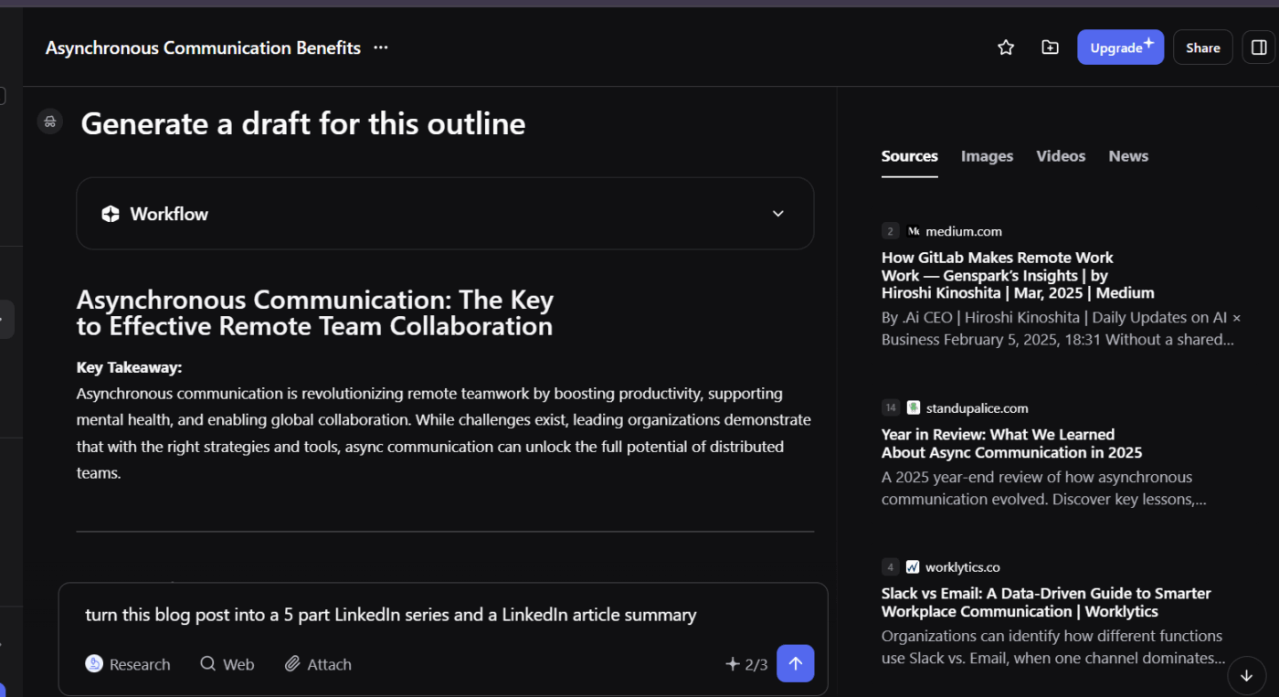 Create mode on you.com