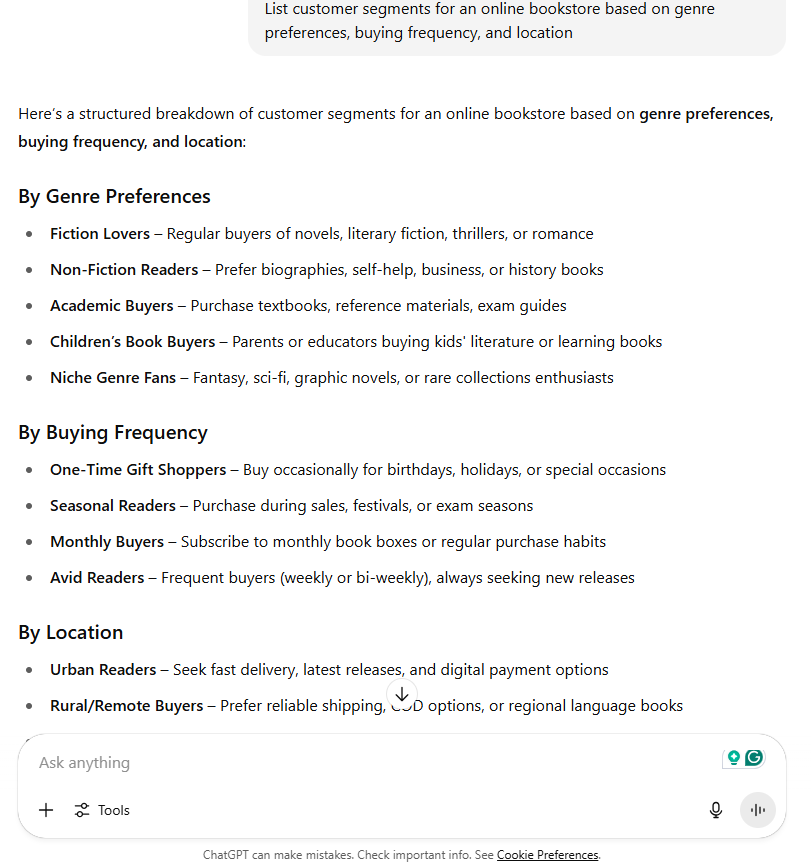 chatgpt marketing use cases- Via Chatgpt