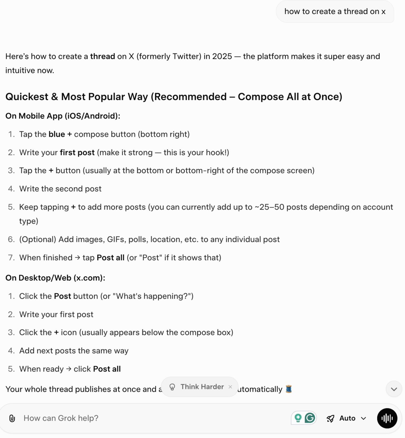 how to use grok for thread creation-What is Grok