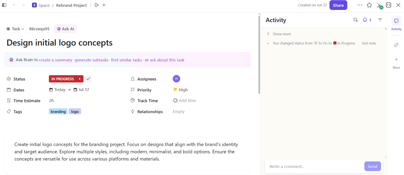 ClickUp tasks:how clickup uses sprint boards to streamline Agile product development