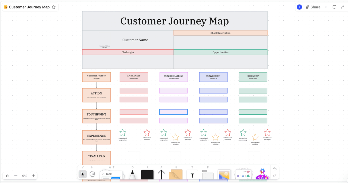 Map your data workflows with ClickUp Whiteboards: AI Led Growth Playbook
