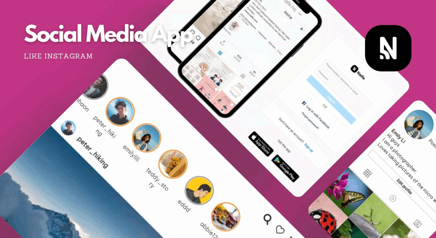 Bubble Social Media Like Instagram-sjabloon: Bubble-sjablonen