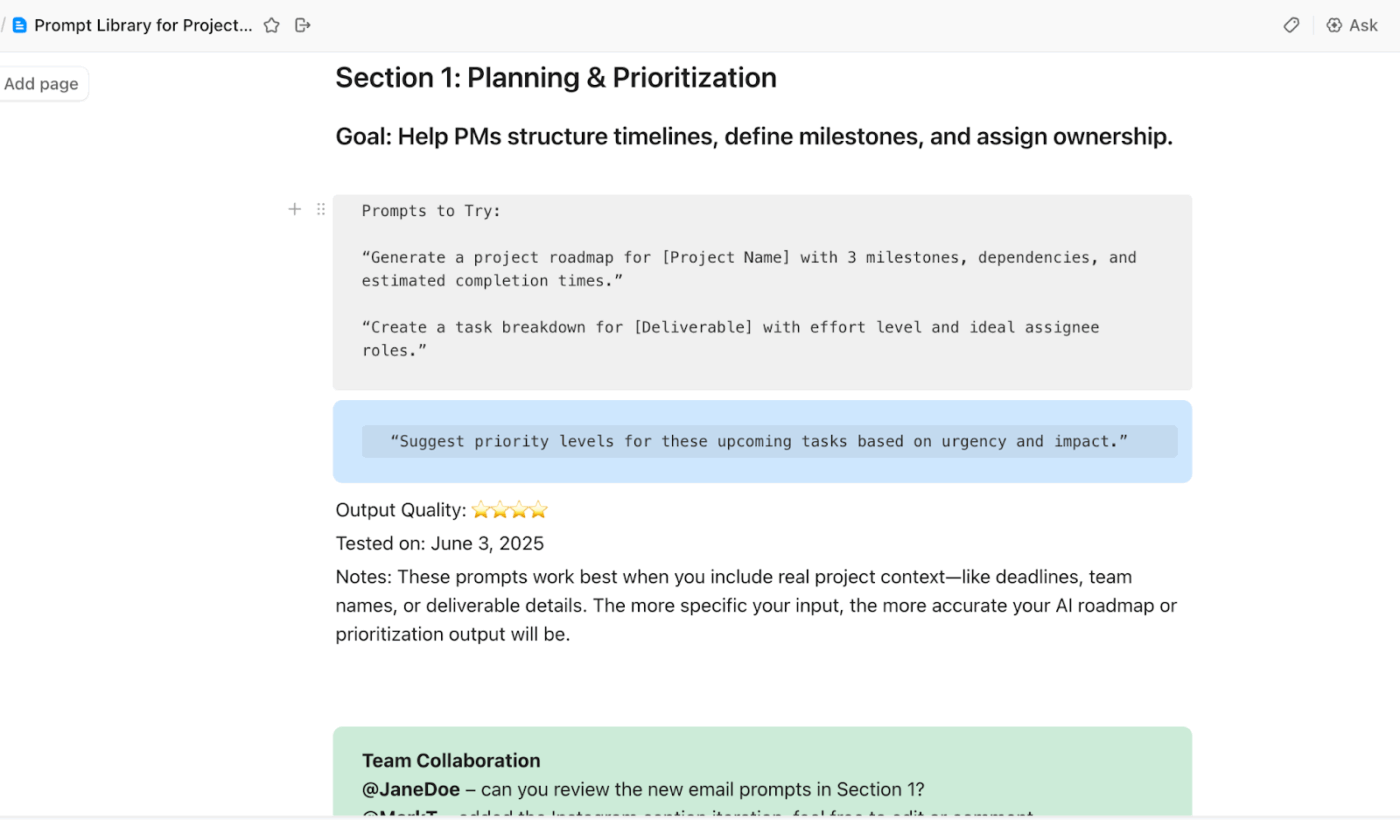 ClickUp Docs: Elevenlabs Prompts
