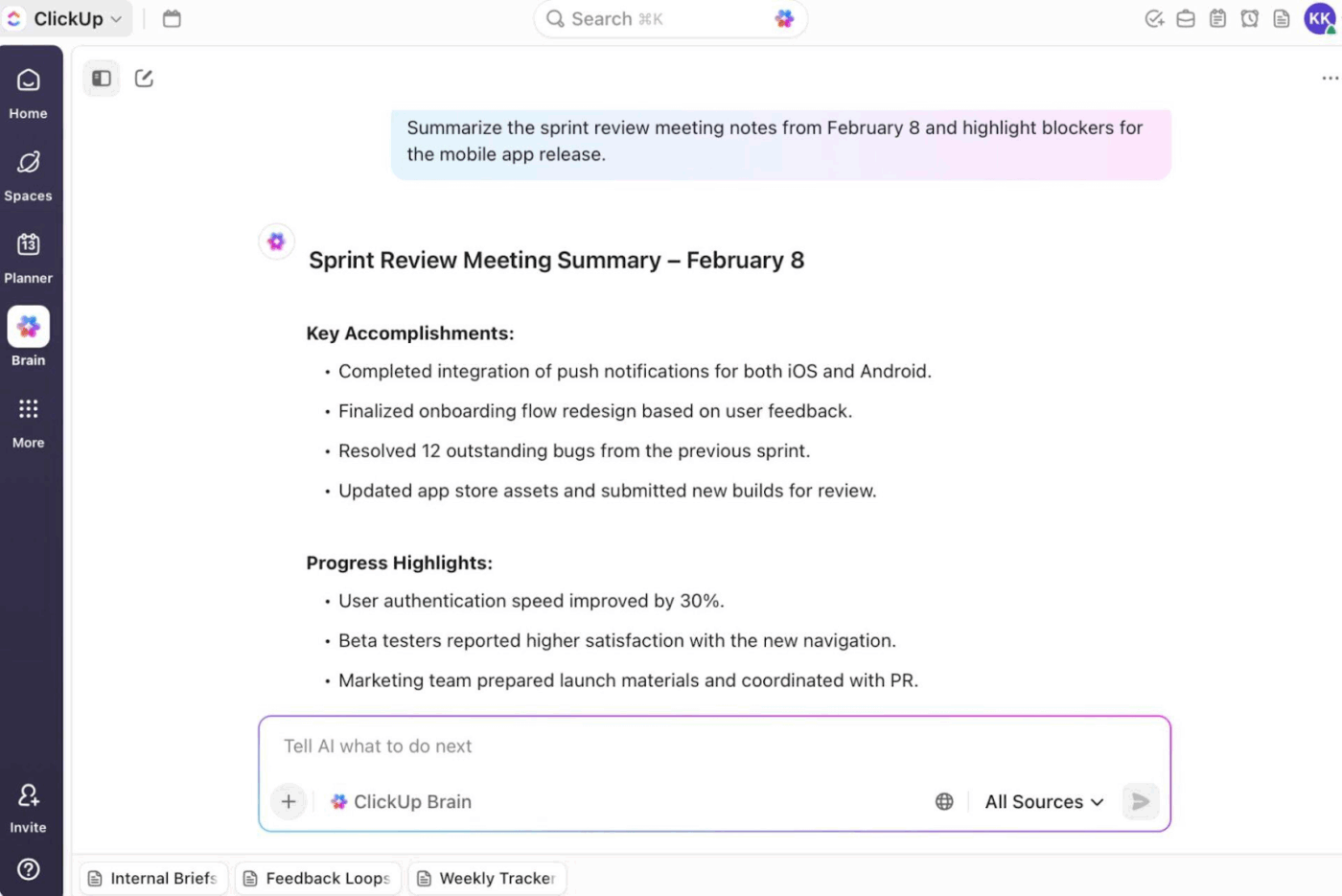 ClickUp Brain: como os desenvolvedores podem gerenciar solicitações de pull em equipes distribuídas
