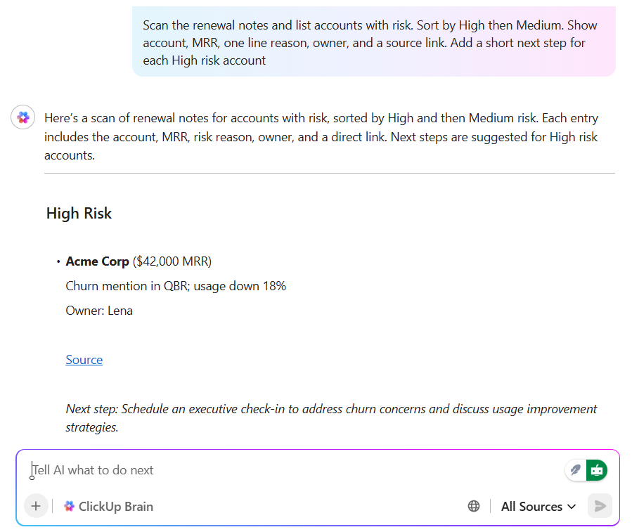 ClickUp Brain: How AI Creates Aha Moments for Product Managers
