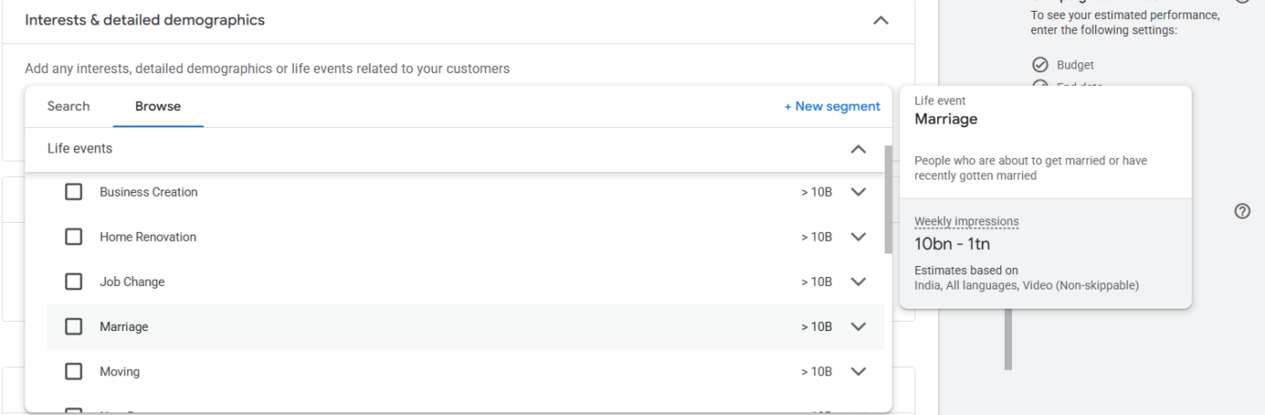 Life events : YouTube Ads Guide