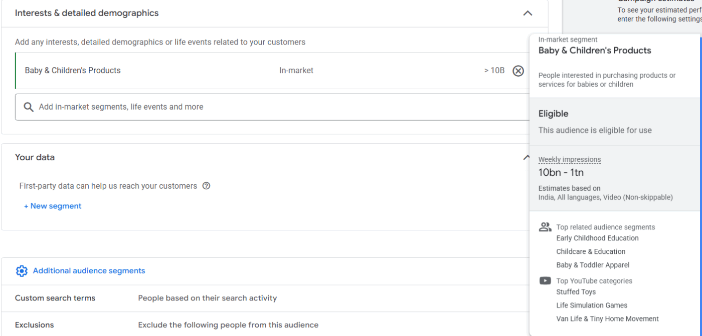 In-Market audiences : YouTube Ads Guide