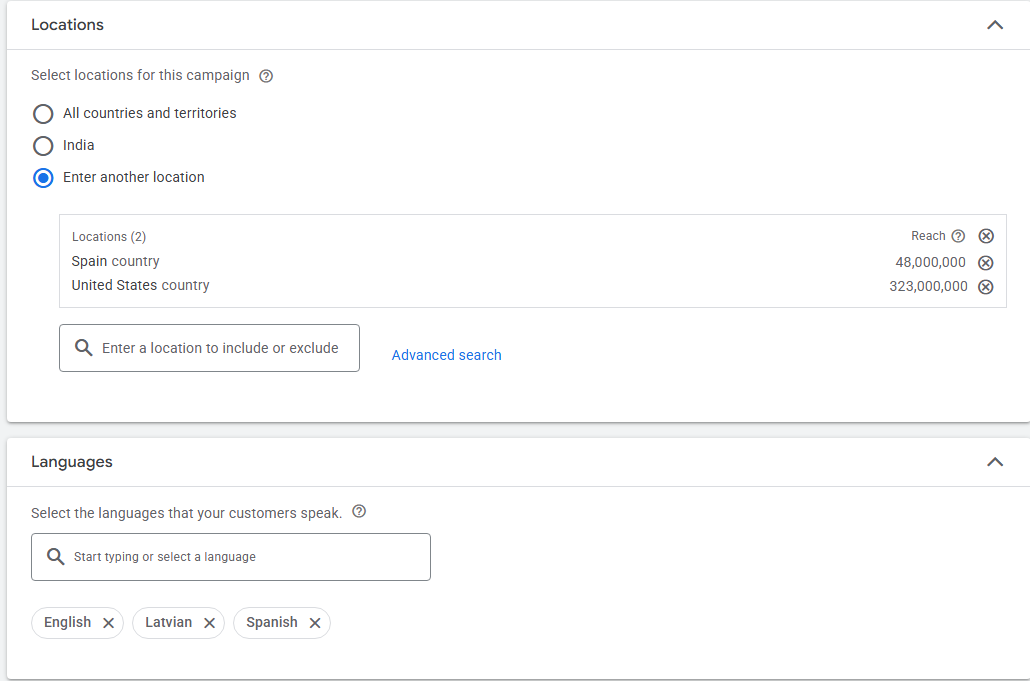 Choose location and languages : YouTube Ads Guide