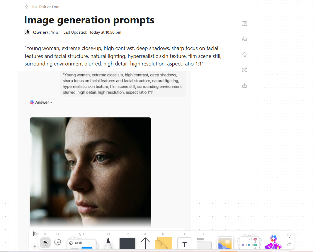Organize your creative ideas with ClickUp Whiteboards