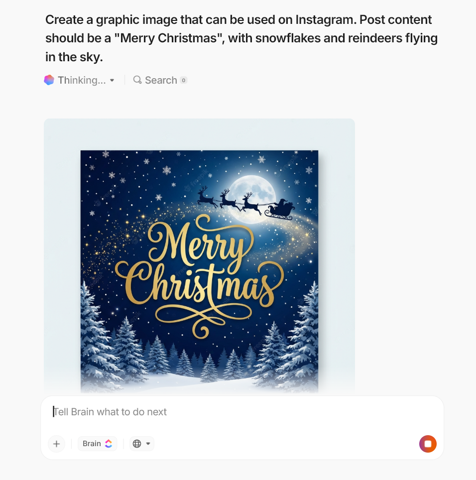 ClickUp Brain to generate the image : Best AI Advertising Campaigns