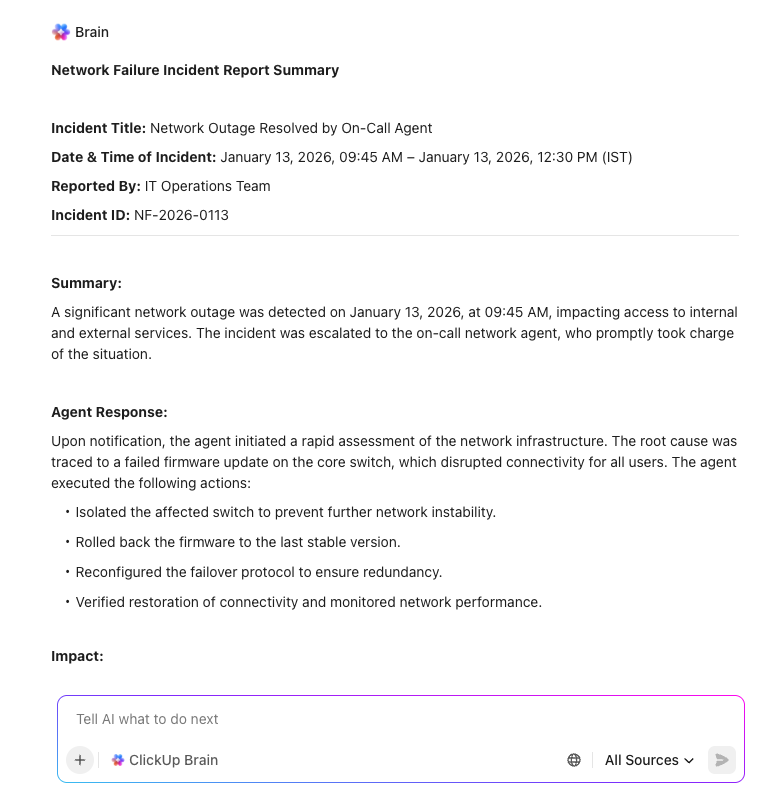 ClickUp Brain_AI voor netwerken