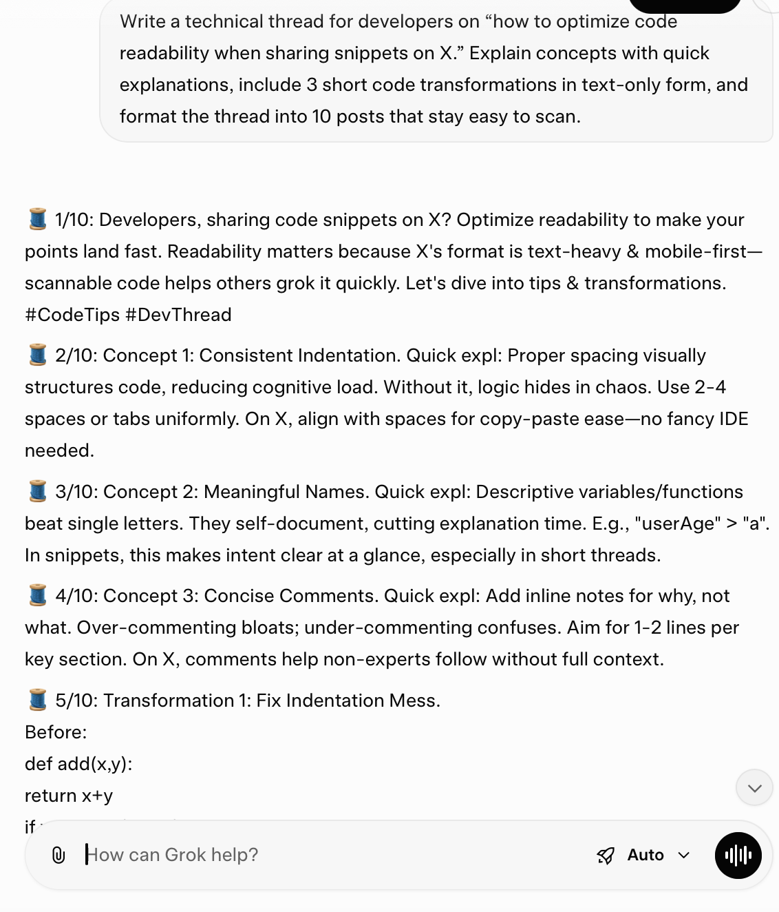 technical thread for developers