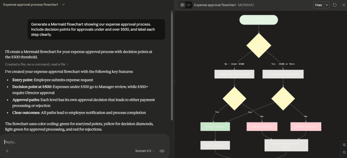 Claude képernyőképe